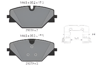 Rear Brake Pad LR156904 2027801 P44032 Compatible With LAND ROVER RANGE ROVER V (L460)