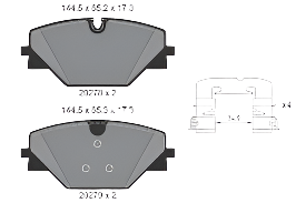 Rear Brake Pad 2027801 P44032 Compatible With LAND ROVER RANGE ROVER V (L460)