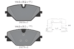 Rear Brake Pad 2027801 P44032 Compatible With LAND ROVER RANGE ROVER V (L460)