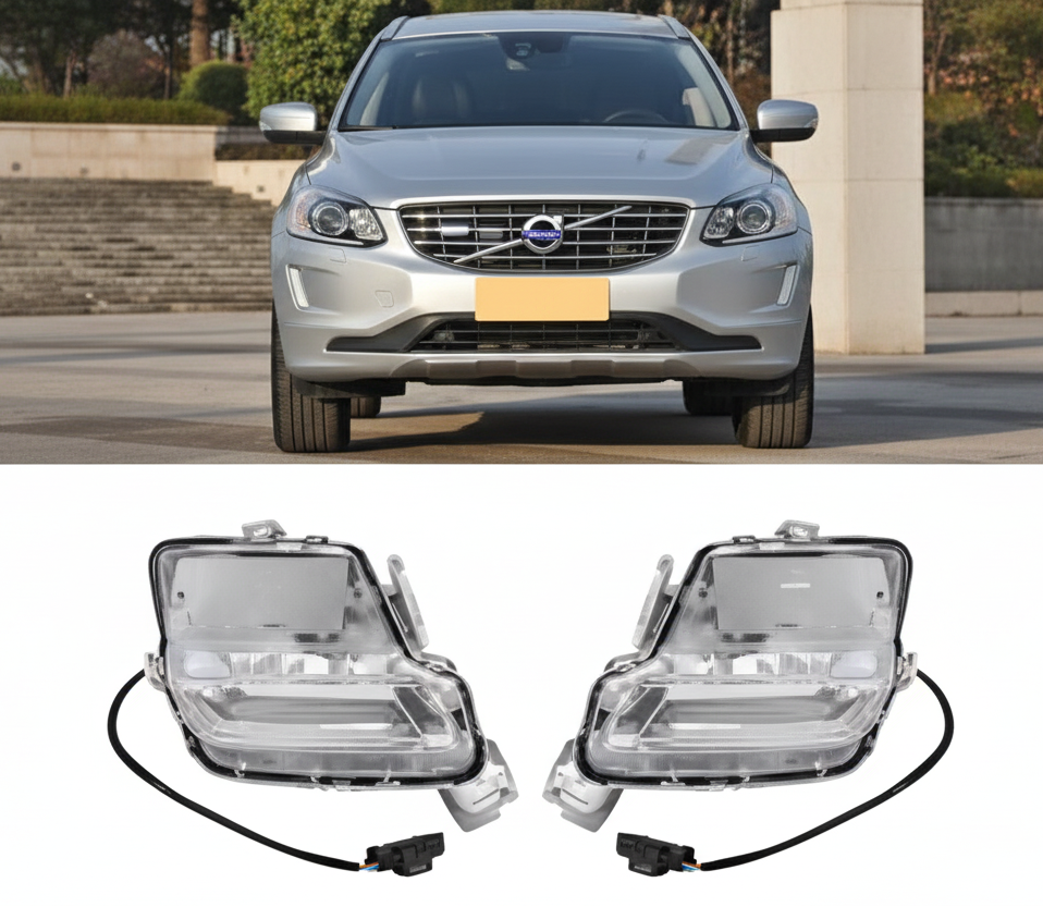 Fog Lamp Fog Light Compatible With Volvo XC60 (2014-2018) Fog Lamp Fog Light Left 31364330 & Right 31364331