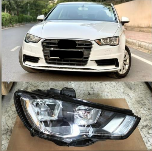 Headlight Headlamp Left & Right  (Without Blaster) Compatible With AUDI A3 (2013-2016) Tag No.162