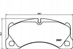 Front Brake Pad 95B698151E 95B698151D 2500701 P65021 Compatible With PORSCHE PANEMERA