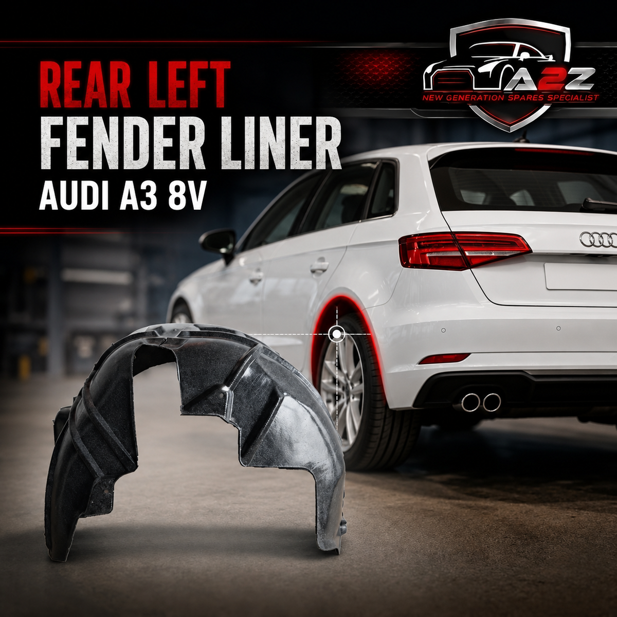 Rear Left Fender Liner 8V5810171B 8V5810171D 9Y0810907C  Compatible With AUDI A3 8V