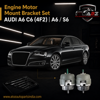 Engine Motor Mount Bracket Set Compatible With AUDI A6 C6 (4F2) | A6 / S6 Engine Motor Mount Bracket Left 4F0199379BF & Right 4F0199382BH