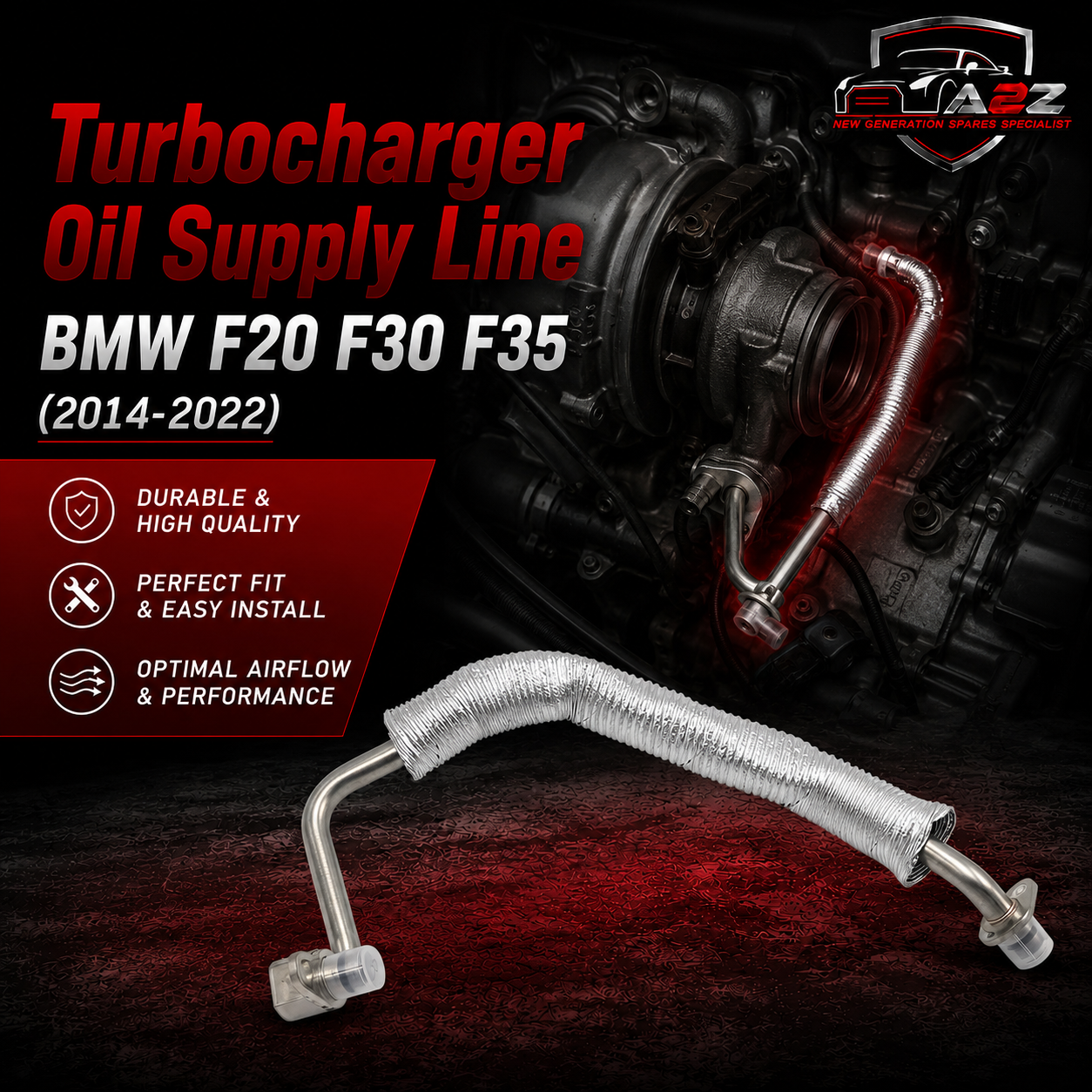 Turbocharger Oil Supply Line 11427617534 Compatible With BMW F20 F30 F35