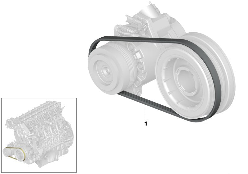 Elast Multi Rib Belt 4PK867 ELAST 64557809801 Compatible With BMW 5 (E60), X5 (E70), X6 (E71, E72) (CONTINENTAL)