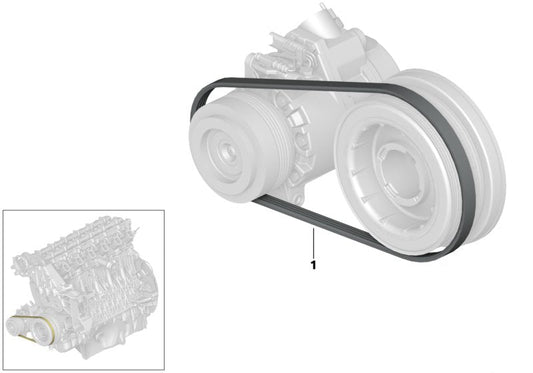 Elast Multi Rib Belt 4PK867 ELAST 64557809801 Compatible With BMW 5 (E60), X5 (E70), X6 (E71, E72) (CONTINENTAL)