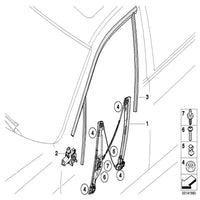Front Left  Power Window Regulator 51337140587 Compatible with BMW 3  Series (E90)