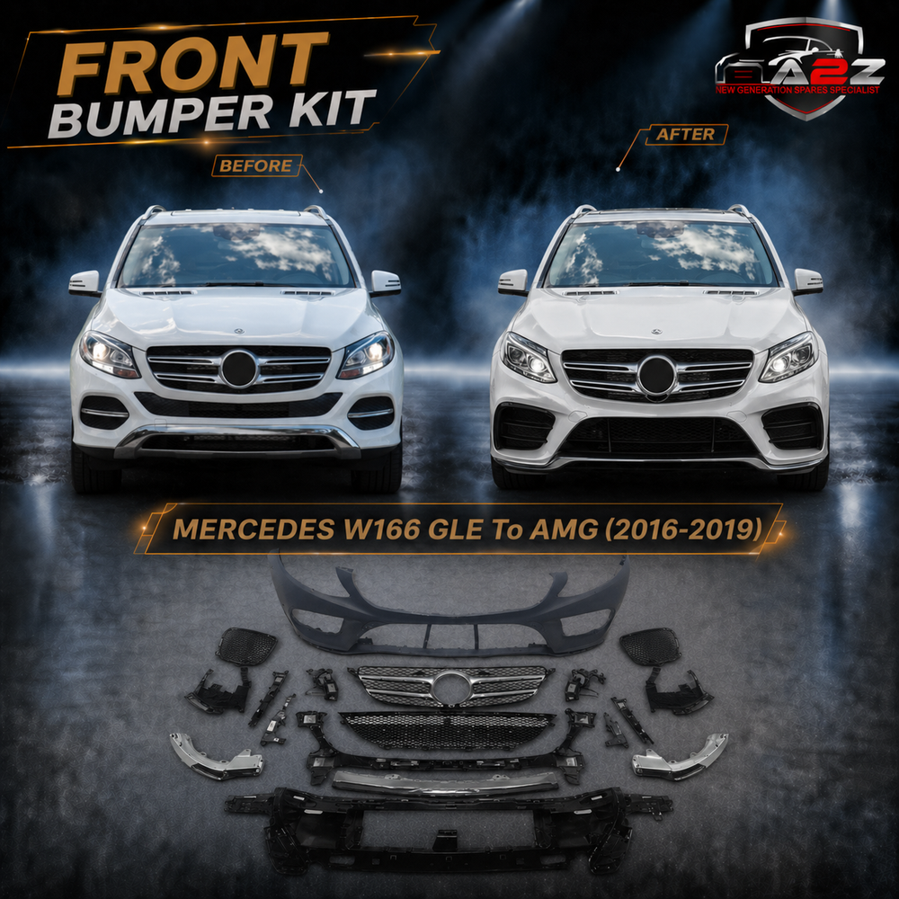 Front Bumper Kit Compatible With Mercedes Benz W166 GLE Upgrade To Mercedes Benz AMG (2016-2019) Tag No.FBK.205 (Shipping Cost Not Included In Price)