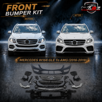 Front Bumper Kit Compatible With Mercedes Benz W166 GLE Upgrade To Mercedes Benz AMG (2016-2019) Tag No.FBK.205 (Shipping Cost Not Included In Price)