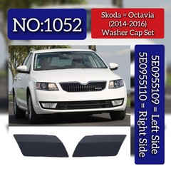 Washer Cap Set Left 5E0955109 & Right 5E0955110 Compatibe With Skoda Octavia (2014-2016) Tag No.1052