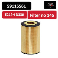 Oil Filter  E219H D330 & 059115662 59115561 59115561B  & OX1076D Compatible With AUDI Q7 (4MB, 4MG, 4MQ)  Tag 145