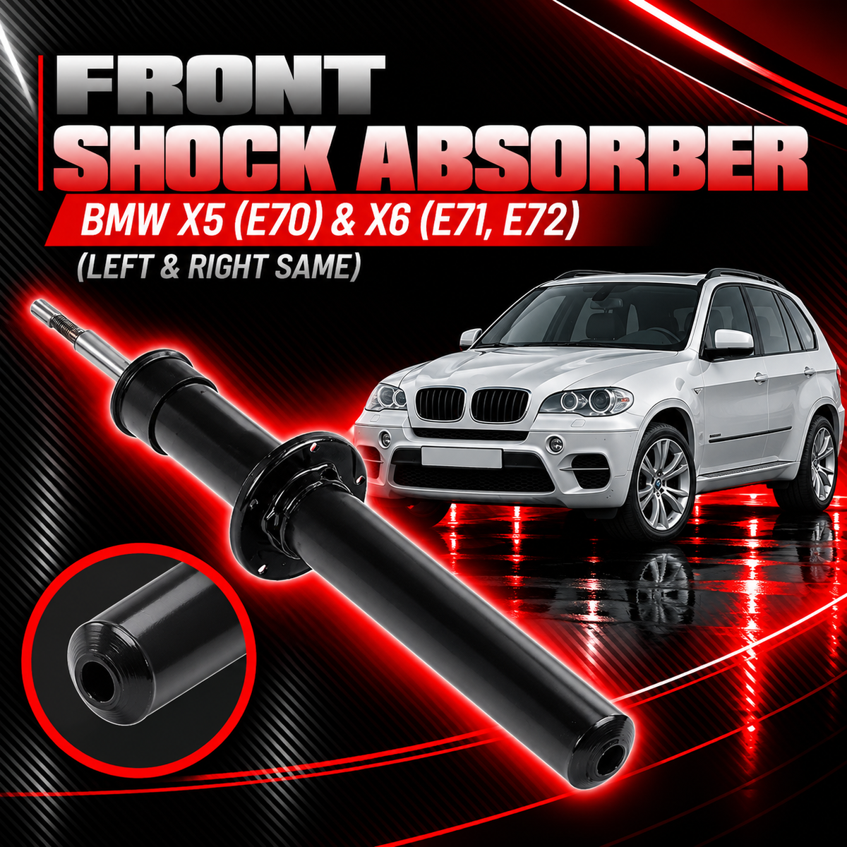 Front Shock Absorber Left & Right 31316783016 Compatible With BMW X5 (E70) & X6 (E71, E72) (1PCS)
