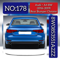 Rear Bumper Chrome 8W0853551 8W0853551A2ZZ Compatible With Audi A4 (2016-19) Tag No.178