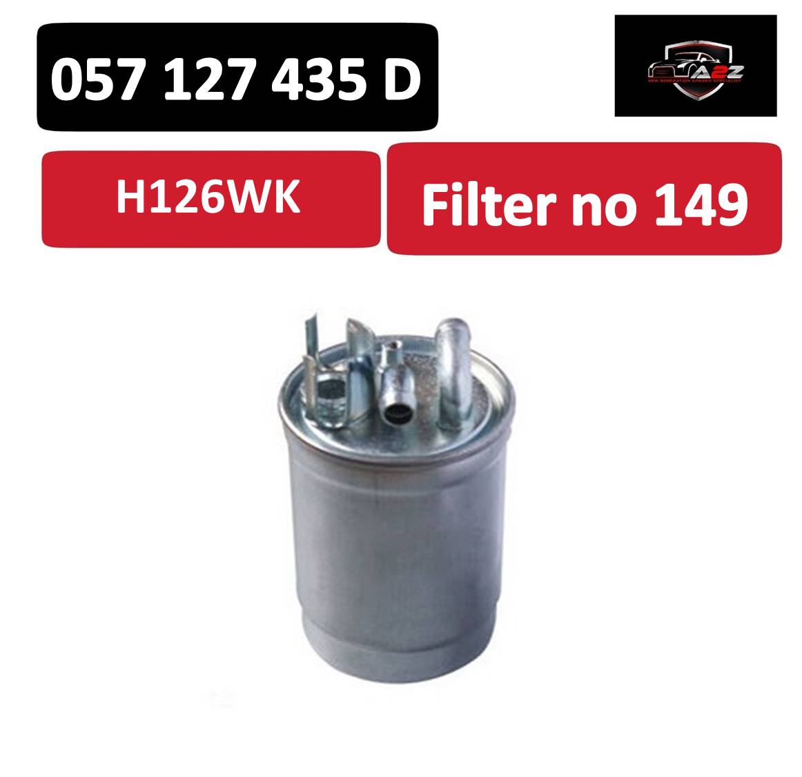 Fuel Filter  H126WK & 057127435D & KL154 Compatible With AUDI Tag 149