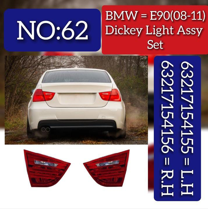 Dicky Light Compatible With BMW 3 Series E90 2008-2011 Dicky Light Left 63217154155 63214871733 & Right 63217154156 63217289428 Tag-DLB-62