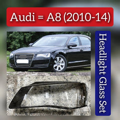 Front Headlight Glass Compatible With Audi A8 (2010-14)