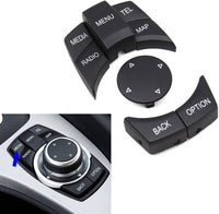 CIC iDrive Multimedia Trims Control Button Cover 65829240956 - C Compatible with BMW 1 Series E81 E82 E88 & 3 Series E90 E92 E93 & 5 Series E60 E61 &  X1 E84 & X5 E70 & X6 E71
