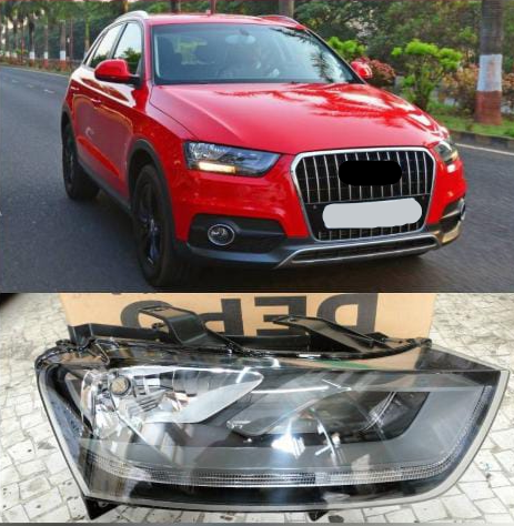 Headlight Headlamp Left & Right (Without Blaster) Compatible With AUDI Q3 (2011-2015) Tag No.161