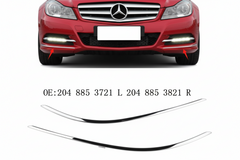 Front Bumper Chrome Left 2048853721 & Right 2048853821 Compatible With MERCEDES-BENZ C-CLASS W204 New Tag No.114