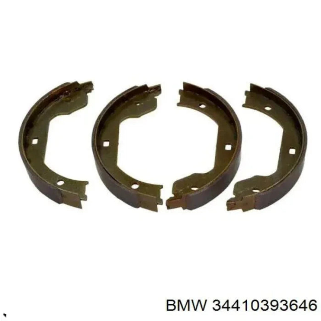 Rear Parking Brake Shoe Set 34410393646 34416780041 Compatible With BMW 5 Series E60 F07 & 7 Series (E65, E66, E67) & 7 Series  (F01, F02, F03, F04) & X5 (E70) & X5 (F15, F85) & X6 (E71, E72) & X6 (F16, F86)
