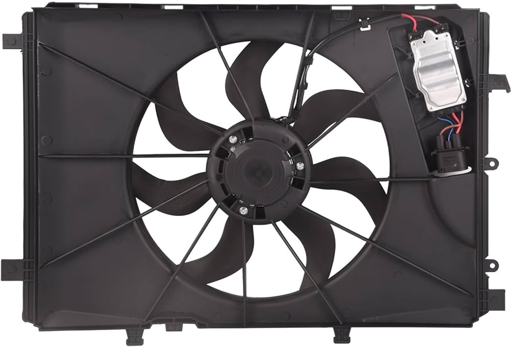 Engine Radiator Cooling Fan Assembly 2465000064 Compatible With MERCEDES-BENZ A-CLASS (W176) & B-CLASS Sports Tourer (W246, W242) & CLA Coupe (C117) & GLA-CLASS (X156)