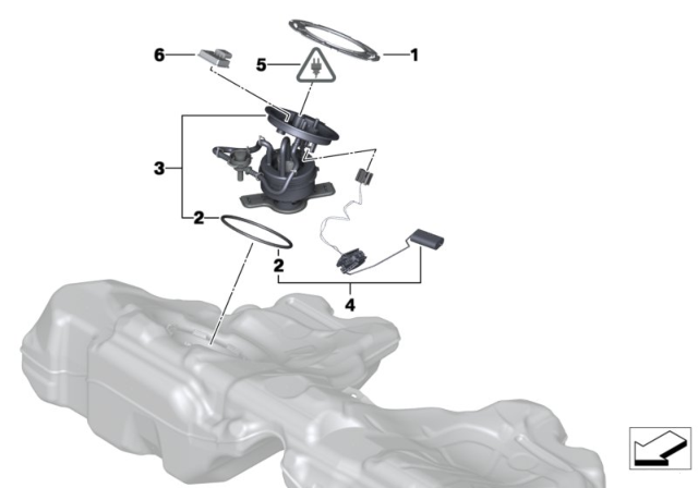 16117260644 Fuel Pump Assembly For BMW 5 Series F10 Tag-F-04