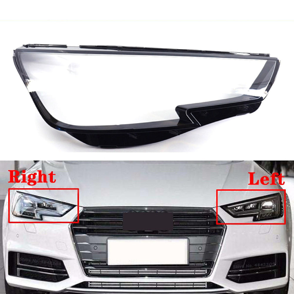 Front Headlight Glass Compatible with  Audi A4 B9 2016 - 2019.