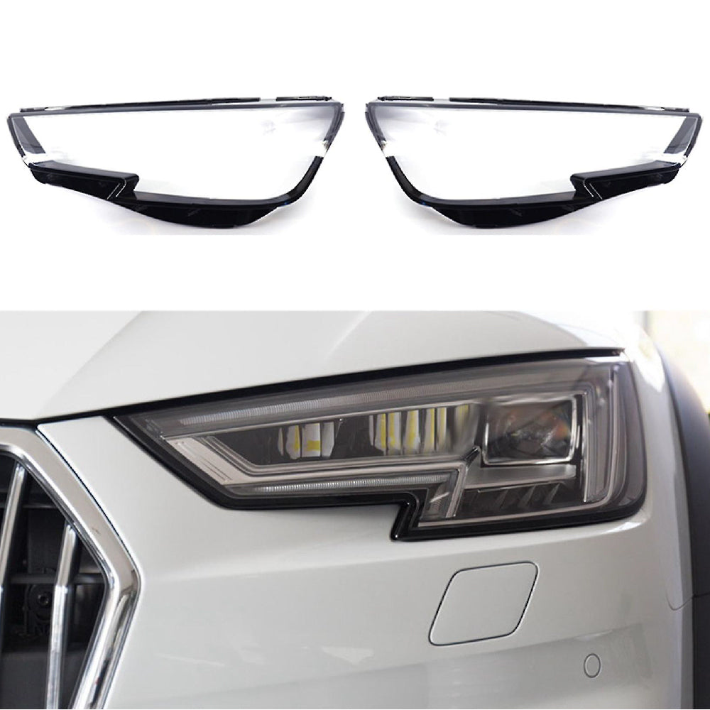 Front Headlight Glass Compatible with  Audi A4 B9 2016 - 2019.