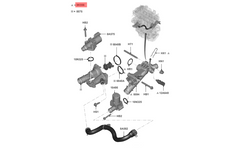Thermostat Housing 31422033 1831795 BM5G8K556EA BM5G8K556FA  Compatible With VOLVO S60 - S80 Volvo V40 Hatchback (525) Tag No.155
