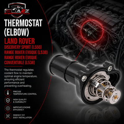 Thermostat (Elbow) LR027158 Compatible With LAND ROVER DISCOVERY SPORT (L550) RANGE ROVER EVOQUE (L538) RANGE ROVER EVOQUE Convertible (L538)