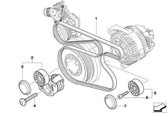 Multi Rib Belt Kit 6PK1836K1  11287790450  11288477780 7790450 8477780 Compatible With BMW 3 Convertible (E93) (CONTINENTAL)