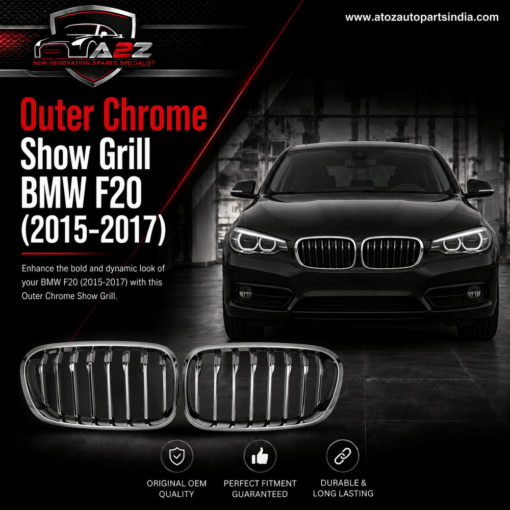 Outer Chrome Show Grill Left 51137371685 & Right 51137371686 Compatible With BMW 1 Series (F20) (2015-2017) Tag No.123