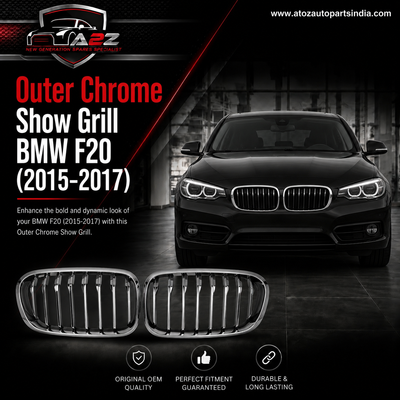 Outer Chrome Show Grill Left 51137371685 & Right 51137371686 Compatible With BMW 1 Series (F20) (2015-2017) Tag No.123