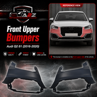 Front Upper Bumpers Left 81D807107GRU & Right 81D807108GRU Compatible With Audi Q2 81 (2016-2020) Tag No.181