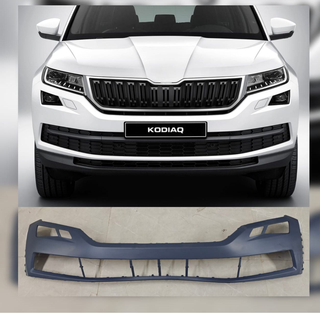 Complete Front Bumper 565807221A Compatible With Skoda Kodiaq (2017-2020) Tag No.1131