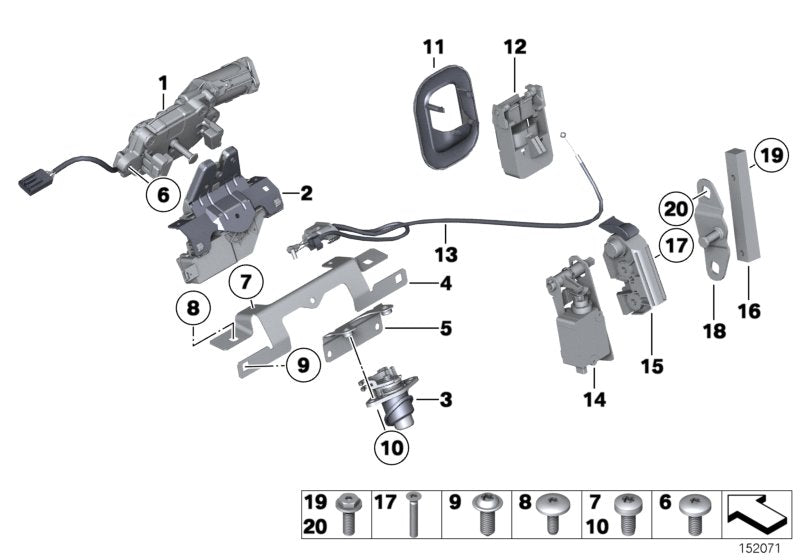 Trunk Lid Lock Latch Assembly Actuator 51247840617 Compatible With BMW 3 Series (E90) &  3 Series Coupe (E92) & 5 Series (E60) & 6 Series (E63)