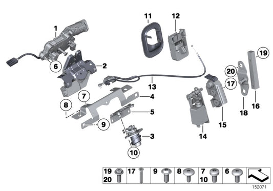 Trunk Lid Lock Latch Assembly Actuator 51247840617 Compatible With BMW 3 Series (E90) &  3 Series Coupe (E92) & 5 Series (E60) & 6 Series (E63)