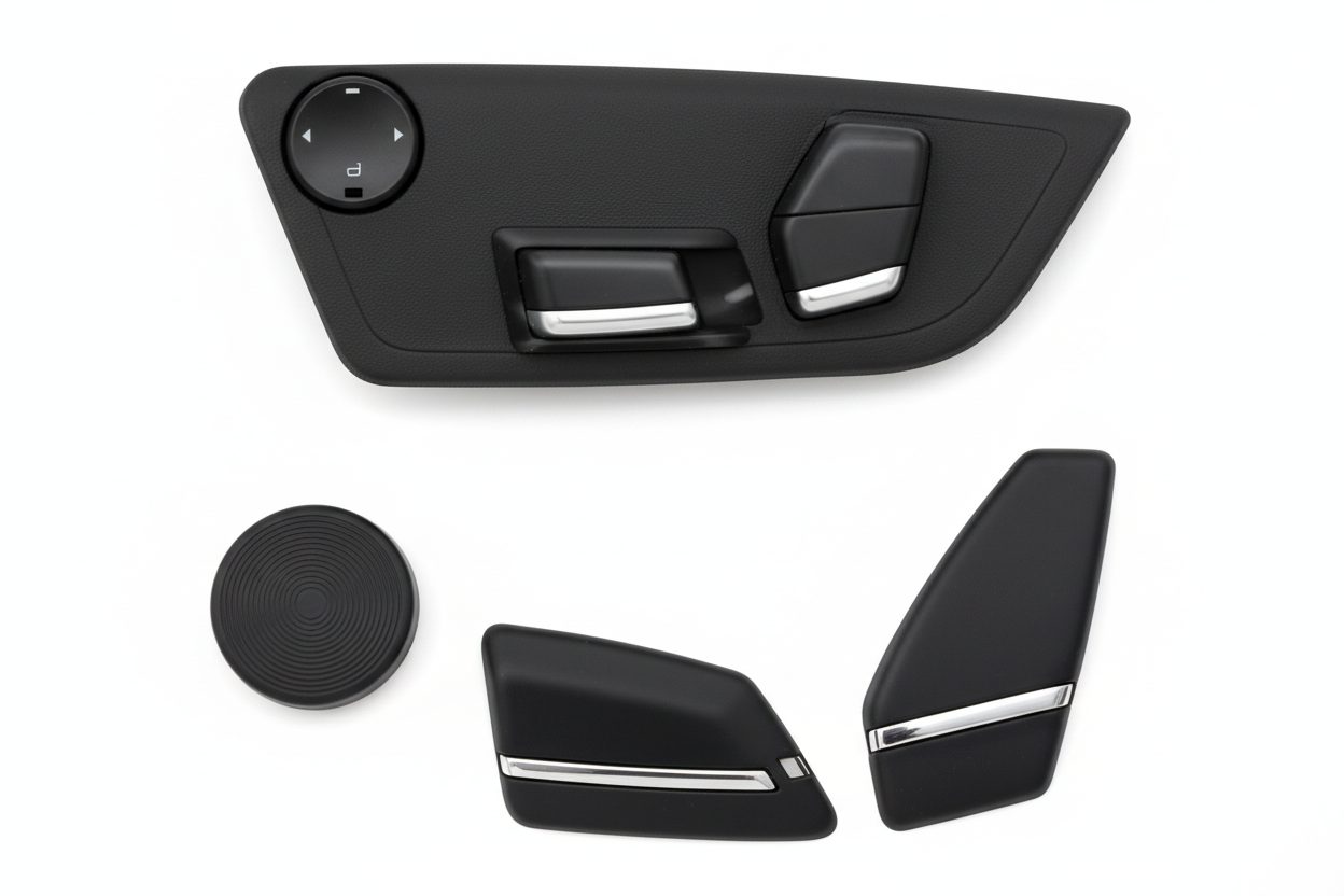 Front Left/Right Seat Adjustment Buttons Black 61319275073 61319265269 Compatible With BMW 5/6/7 Series F10 F11 F07 F06 F12 F01 F02 F04