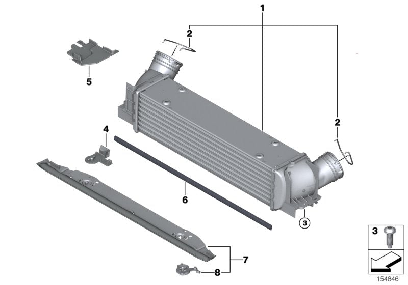 Radiator Intercooler 17517624146 Compatible With BMW E84