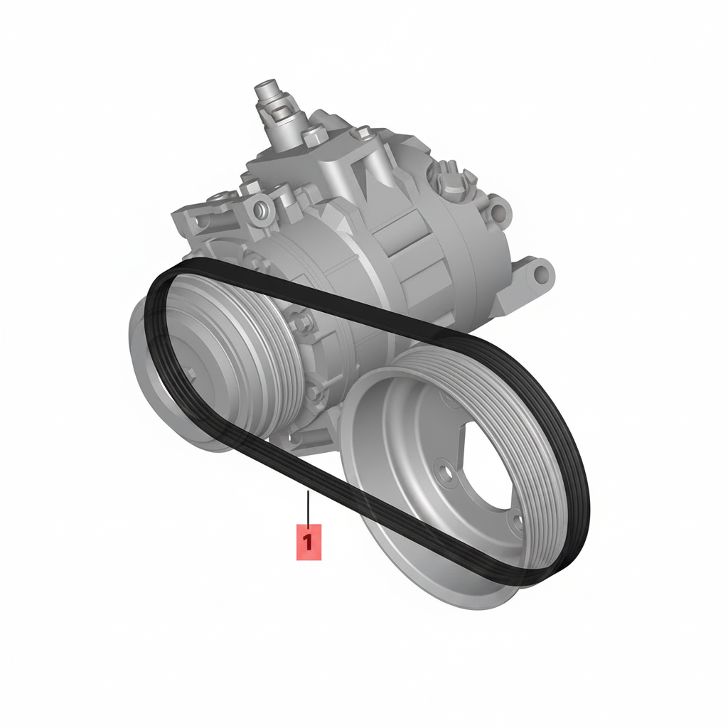 Elast Multi Rib Belt 4PK850 ELAST 11287631826 Compatible With BMW 5 (E60), 7 (E65, E66, E67) (CONTINENTAL)