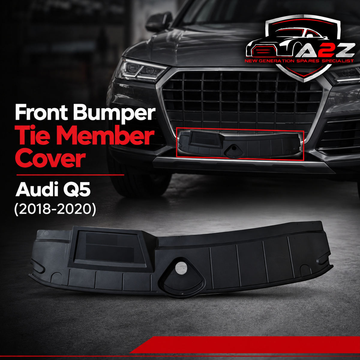 Front Bumper Tie Member Cover 80D807081 Compatible With Audi Q5 (2018-2020)