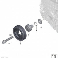 Belt Pulley VD1120 11237787304 Compatible With BMW 5 (E60) (CONTINENTAL)