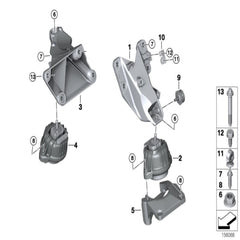Engine Mount 22114048652 22116772152 22116773744 Compatible With BMW E84 E89 E90