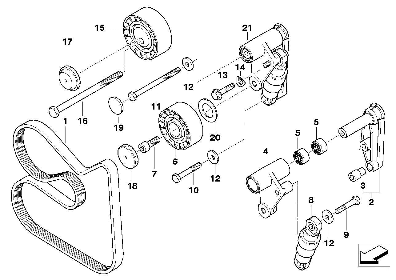 Multi Rib Belt 6PK1560 11287520072 Compatible With BMW 7(E65, E66, E67) (CONTINENTAL)