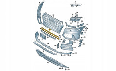 Front Bumper Central Grille 8R0807647B Compatible With  AUDI Q5 S-Line 2013