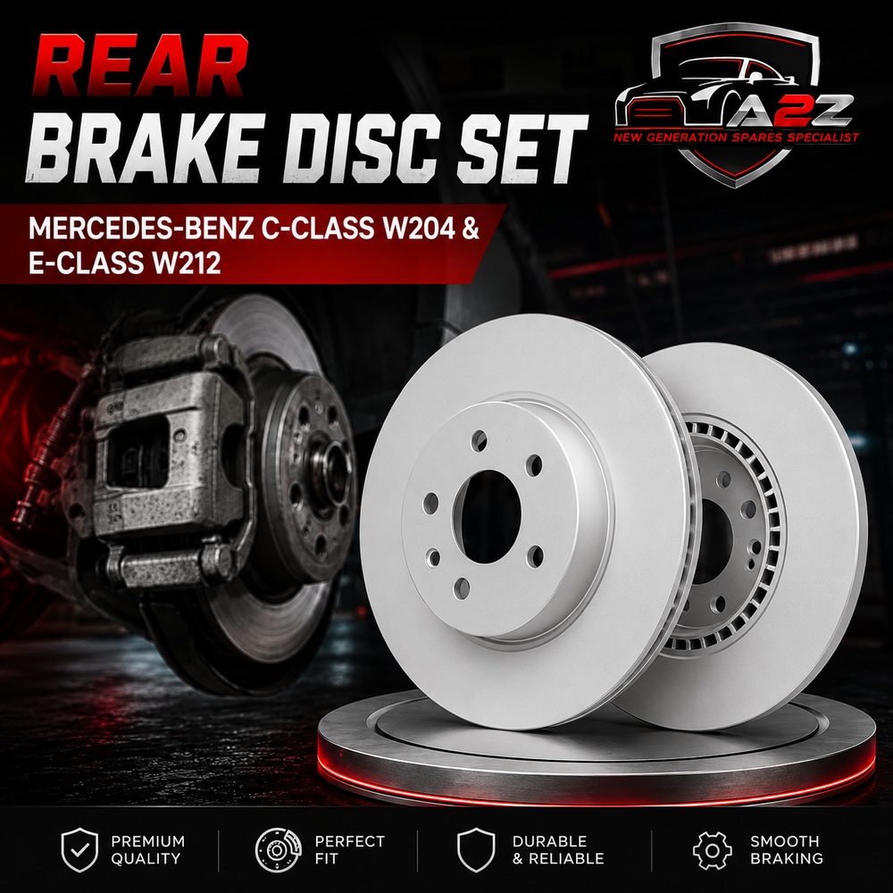 Rear Brake Disc Set A0004231212 A2044230712 Compatible With MERCEDES-BENZ C-CLASS W204 & E-CLASS W212 (ALBRO)