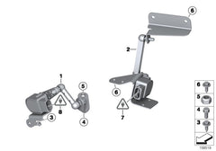 Front Headlight Level Sensor 37146886156 37146785205 Compatible With  MINI R56 & MINI Convertible R57