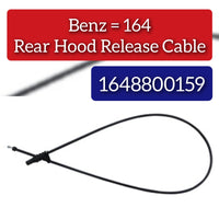 Engine Hood Release Wire Bowden Cable 1648800159 A1648800159 Compatible With Mercedes Benz W164
