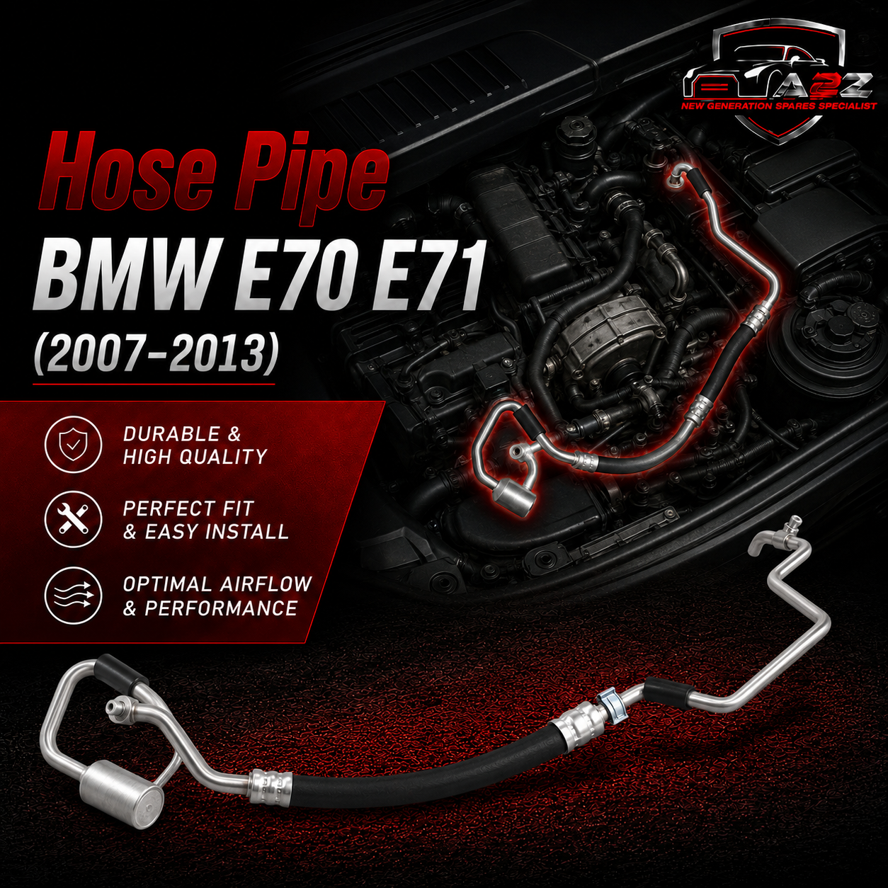 Hose Pipe 64509222723 Compatible With BMW E70 / E71